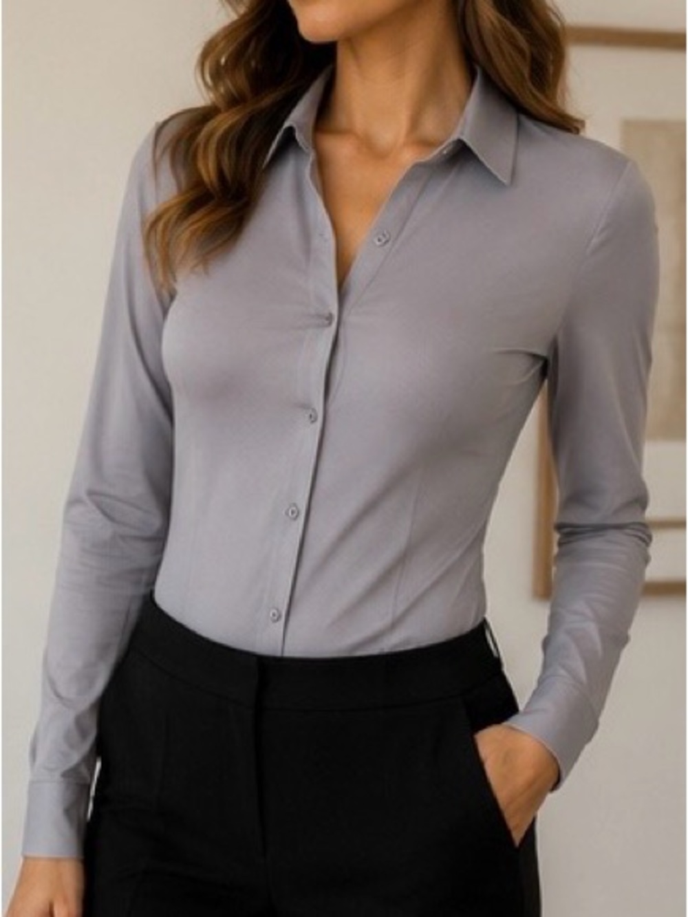 NWT TAPATA Gray Button-Up Bodysuit | Size Small